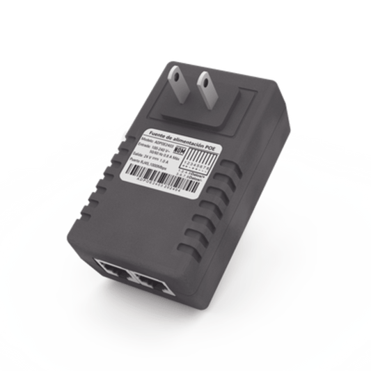 Adaptador de pared / Inyector PoE / 48 Vcc / 0.5 A / Controlado por chip IC / ProtecciÃ³n contra OV, OC, SC, UV/  FÃ¡cil de instalar